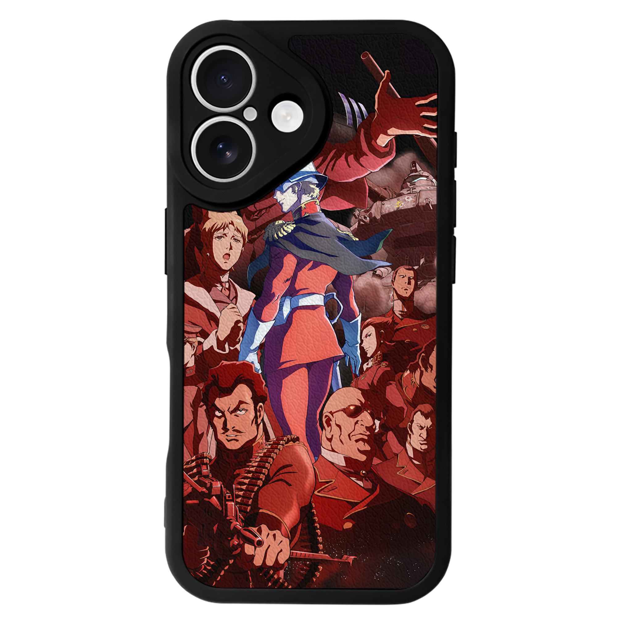 （画像用） 機動戦士ガンダム Mobile Suit Gundam 【iPhone 16シリーズ対応】シリコンスマホケース（レザー調） 材質：シリコン